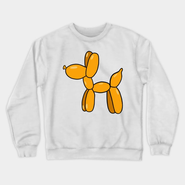 Yellow Balloon Dog Crewneck Sweatshirt by CalliesArt